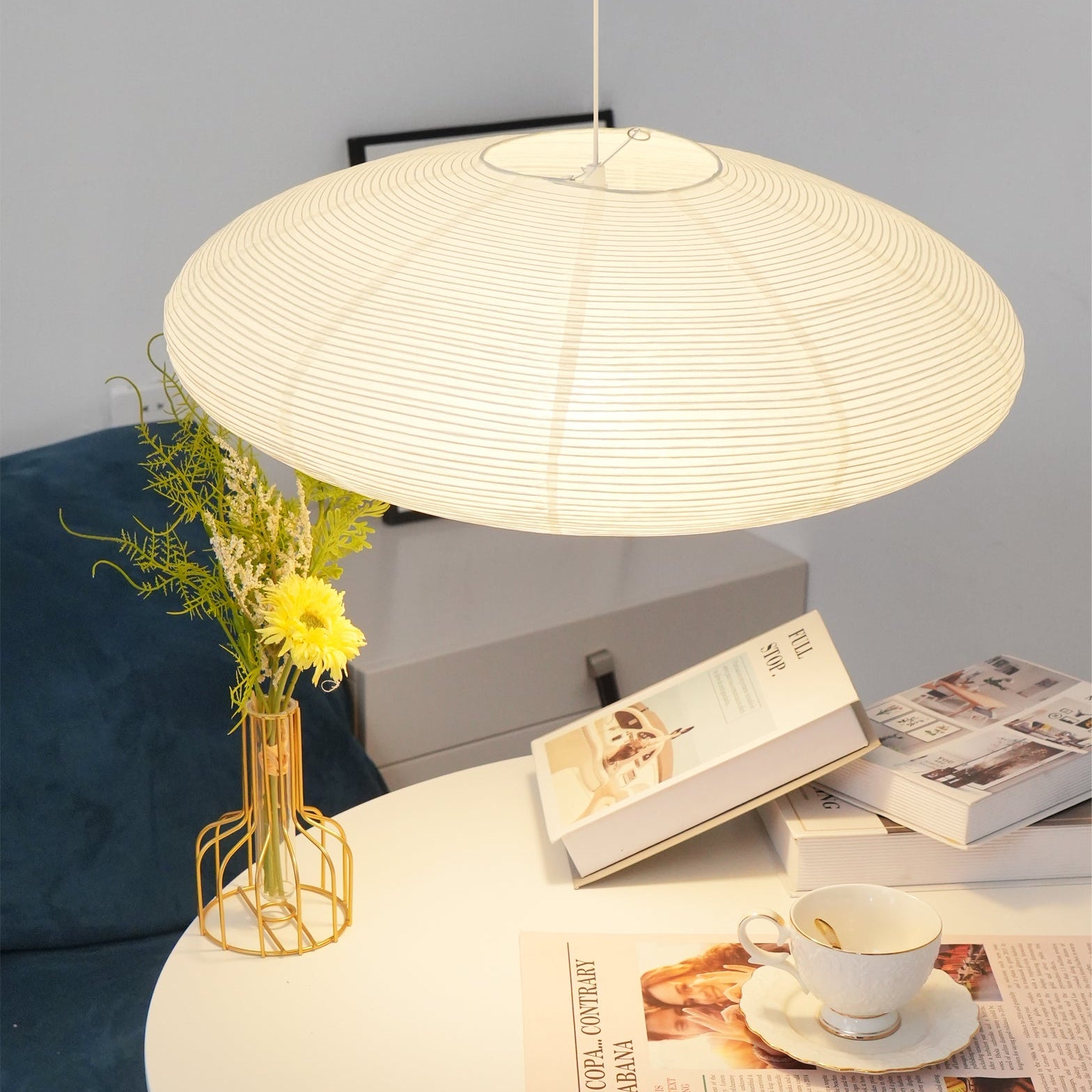 Orba Washi Paper 15A Pendant Light - Letslighting