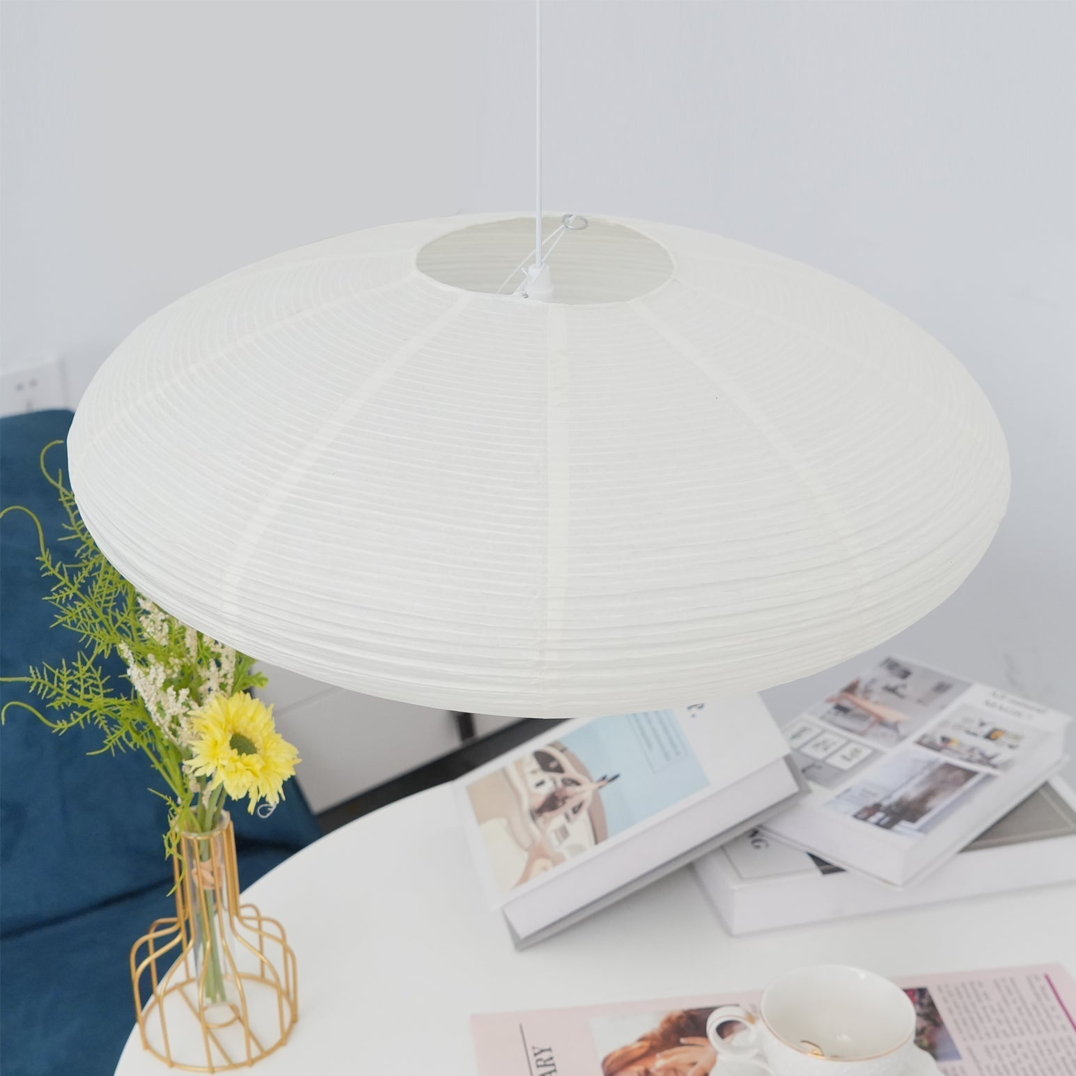 Orba Washi Paper 15A Pendant Light - Letslighting