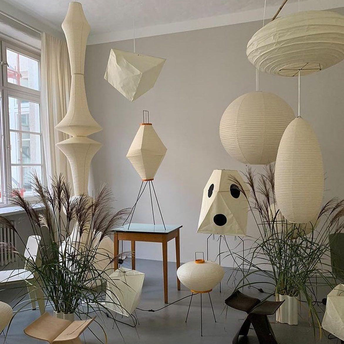 Lustra Pendant Light Washi Paper E for Living Room - Letslighting