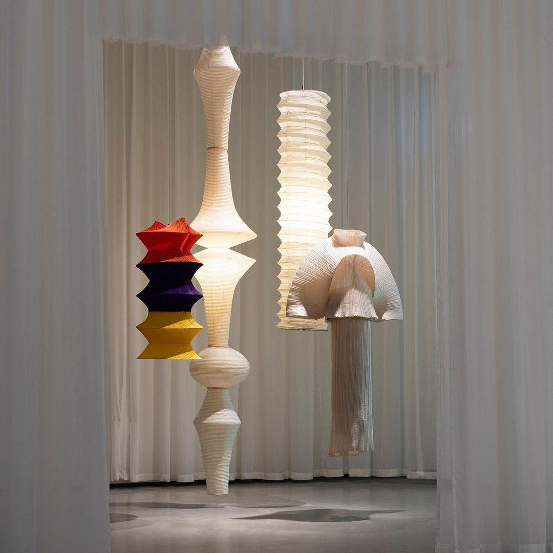 Lustra Pendant Light Washi Paper E for Living Room - Letslighting