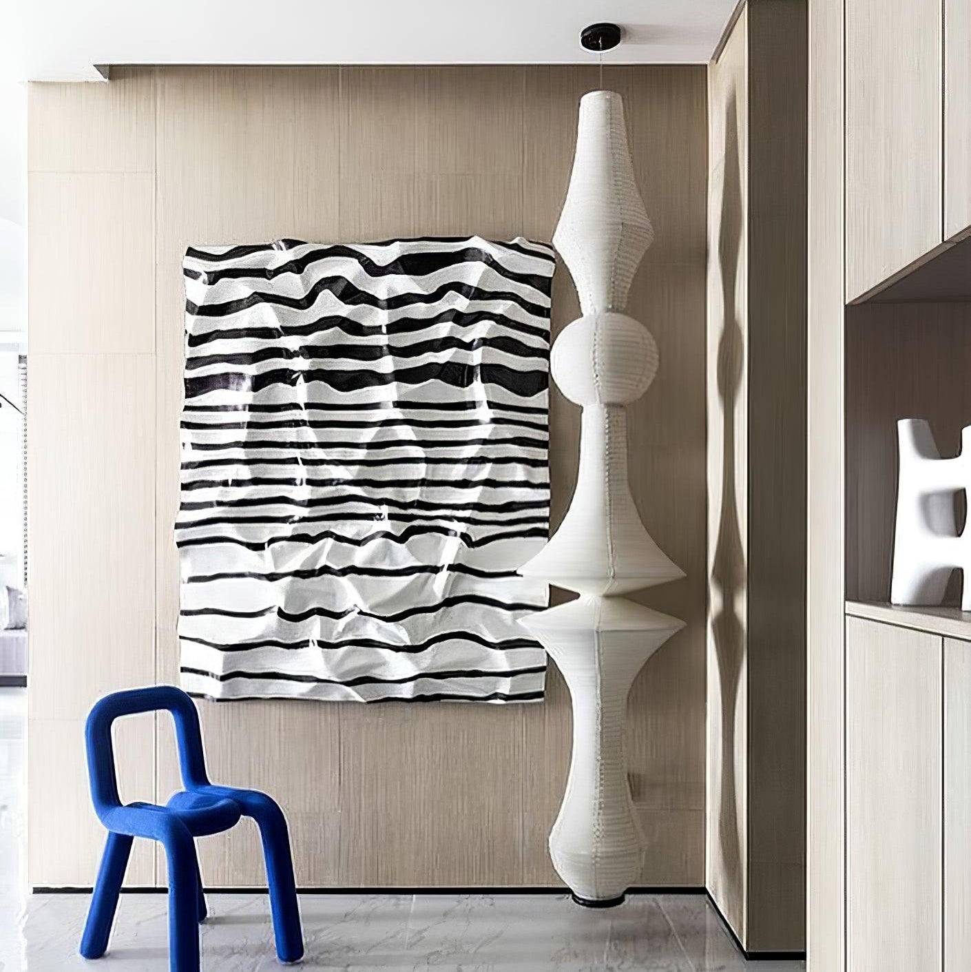 Lustra Pendant Light Washi Paper E for Living Room - Letslighting