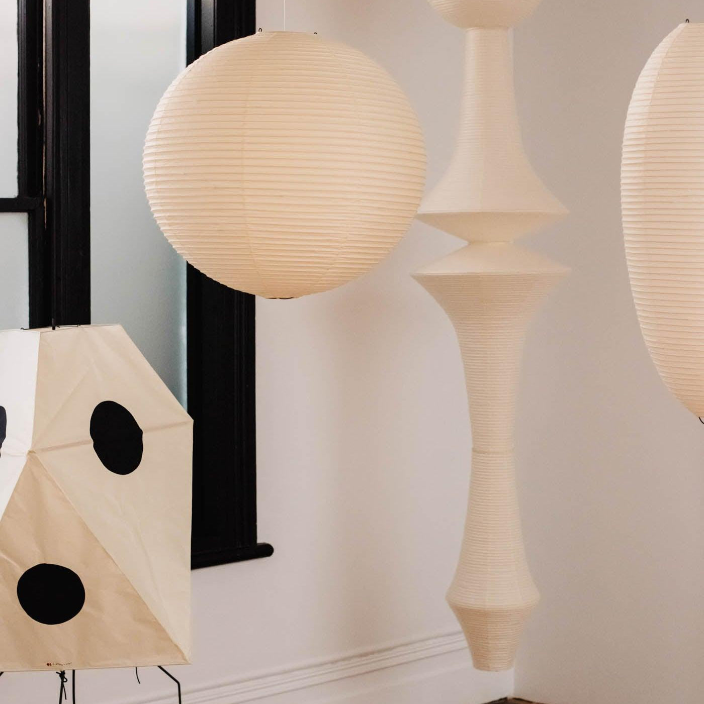 Lustra Pendant Light Washi Paper E for Living Room - Letslighting