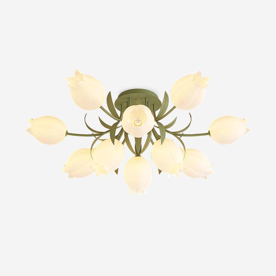 Aira Natural Flower Flush Mount Ceiling Light