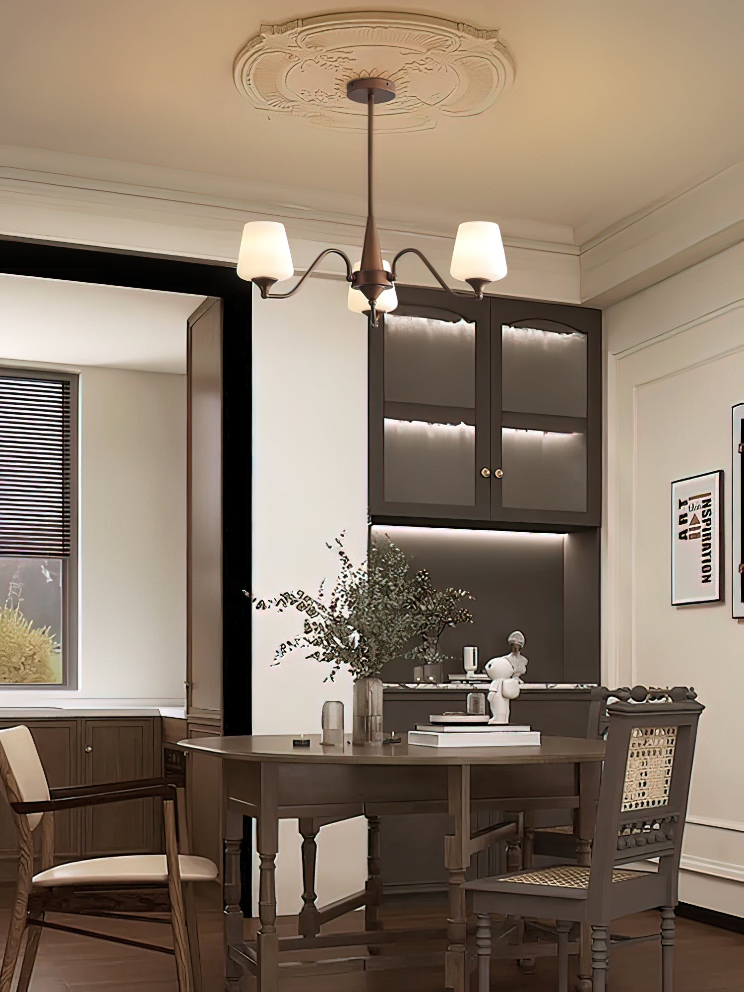 Aurora Chandelier Frosted Glass Shades - Letslighting