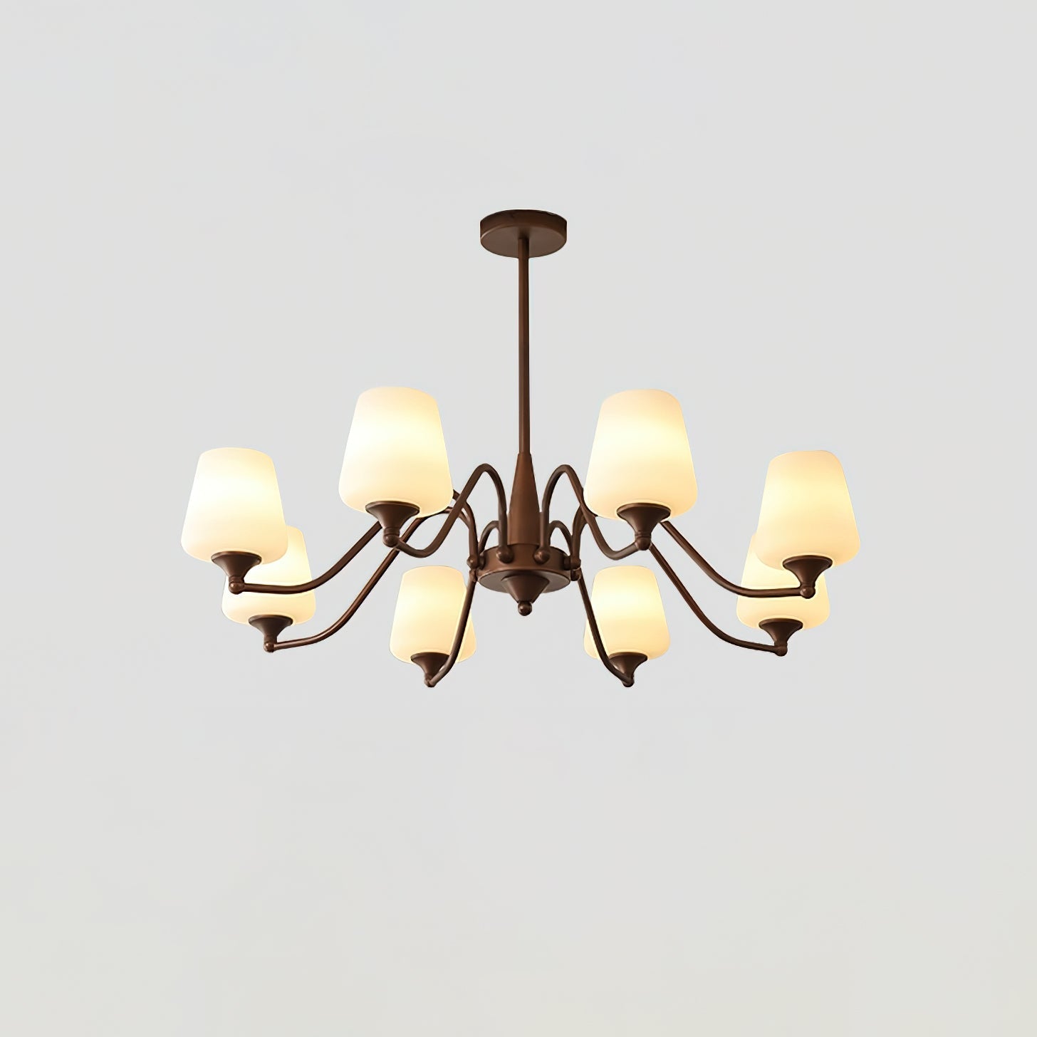 Aurora Chandelier Frosted Glass Shades - Letslighting