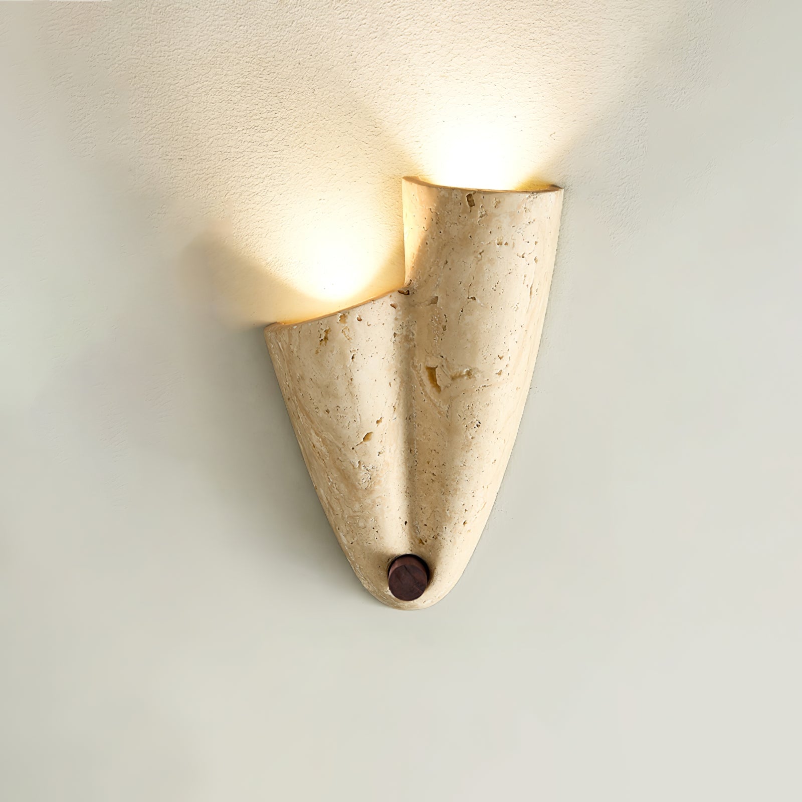 Velo Minimalist Travertine Sconce