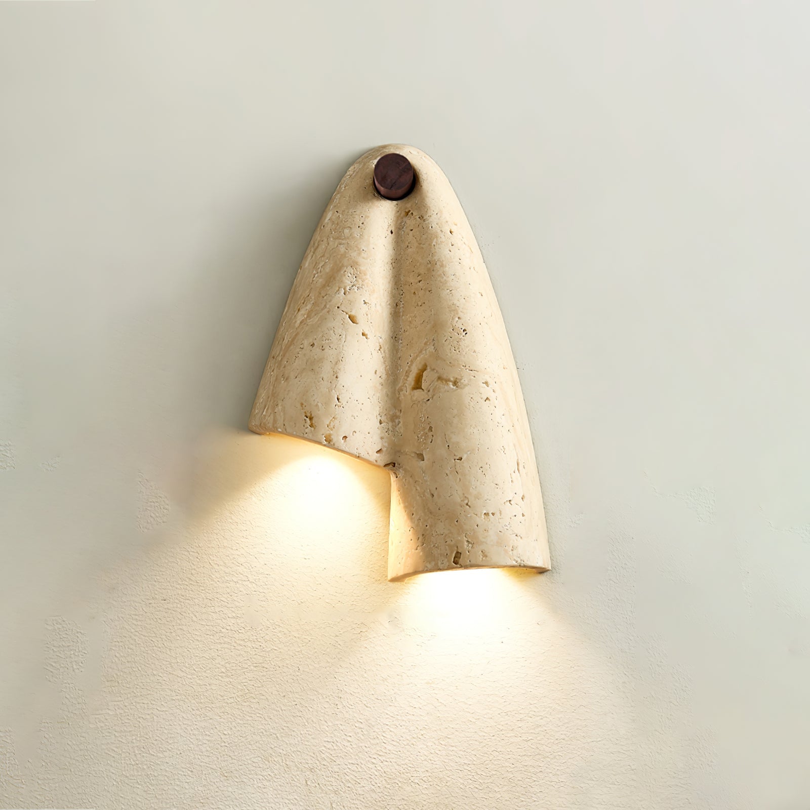 Velo Minimalist Travertine Sconce