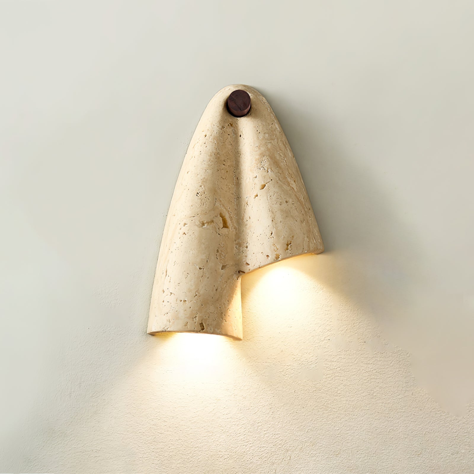 Velo Minimalist Travertine Sconce