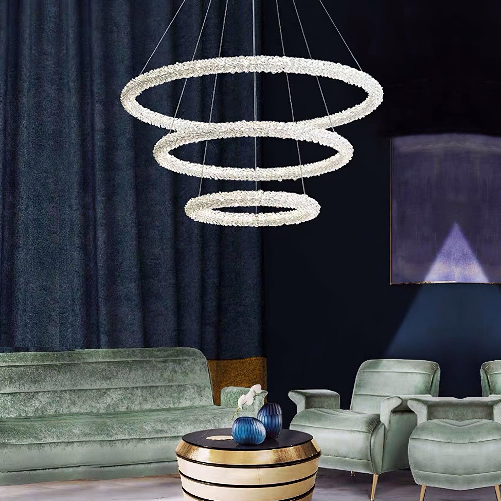 Lustra Chandelier Ring Crystal LED - Letslighting