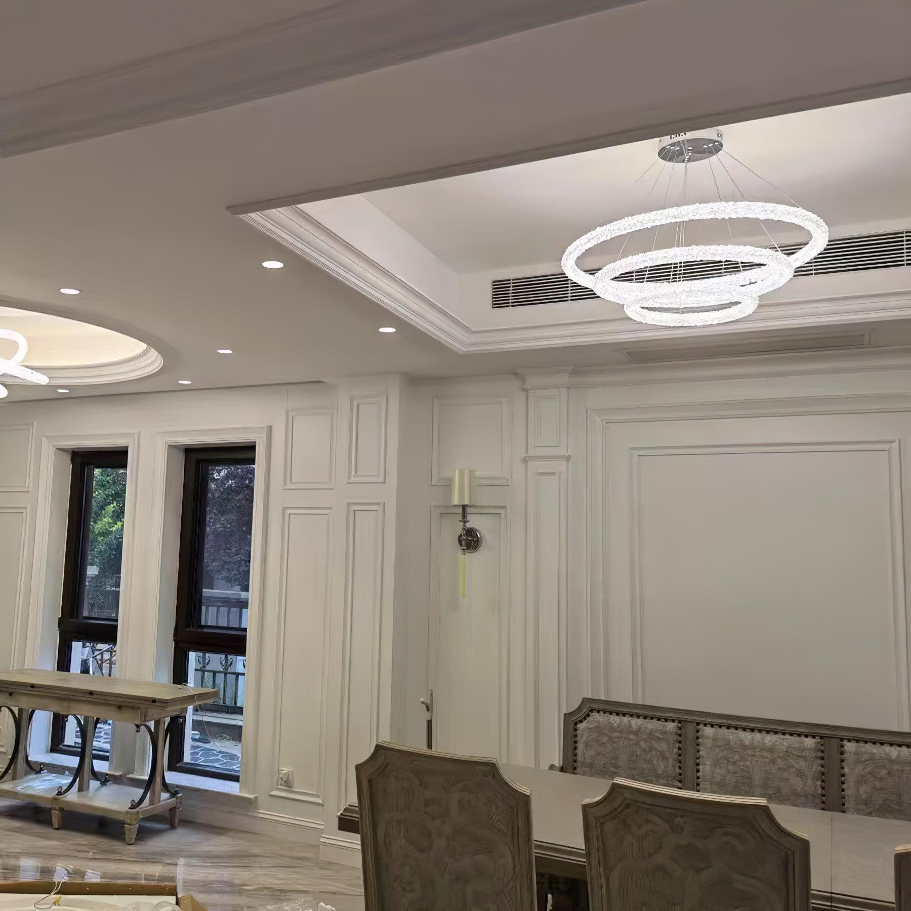 Lustra Chandelier Ring Crystal LED - Letslighting