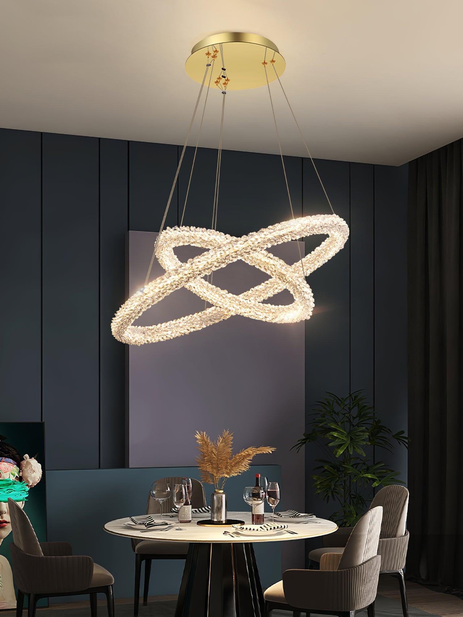 Lustra Chandelier Ring Crystal LED - Letslighting