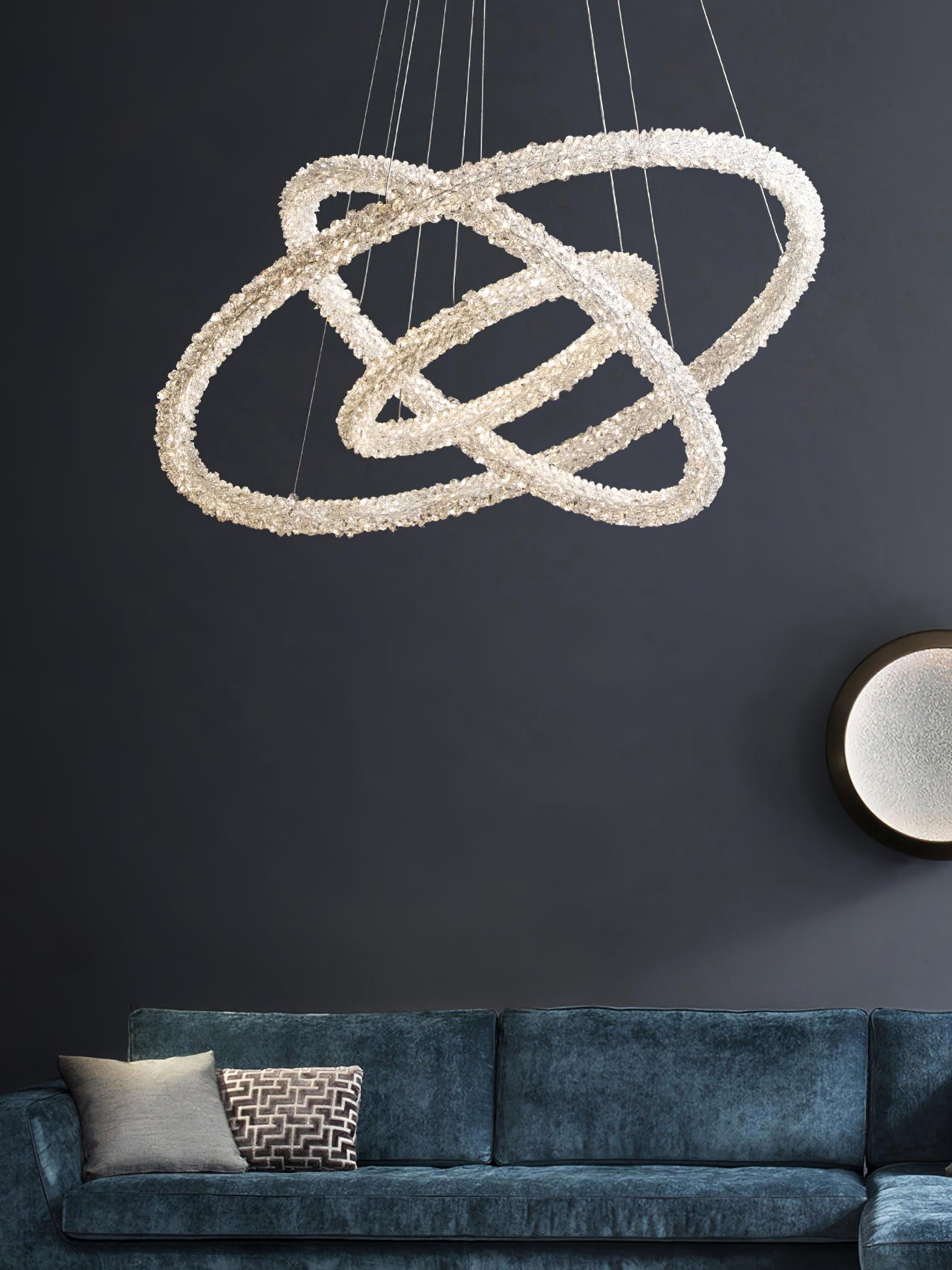 Lustra Chandelier Ring Crystal LED - Letslighting