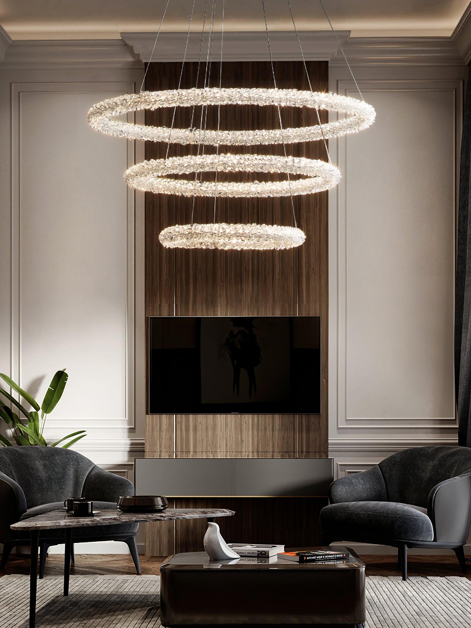 Lustra Chandelier Ring Crystal LED - Letslighting
