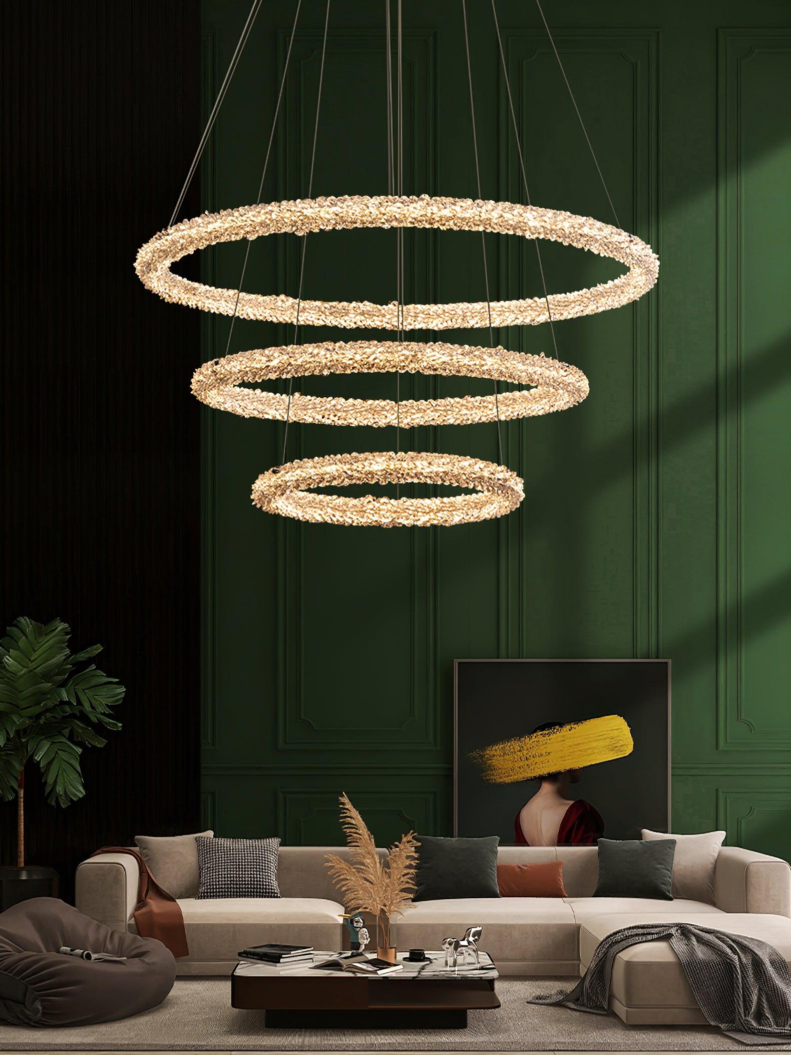 Lustra Chandelier Ring Crystal LED - Letslighting
