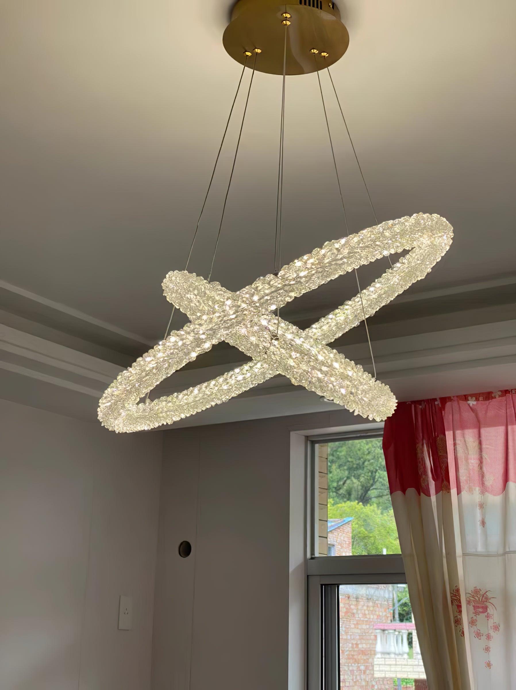 Lustra Chandelier Ring Crystal LED - Letslighting