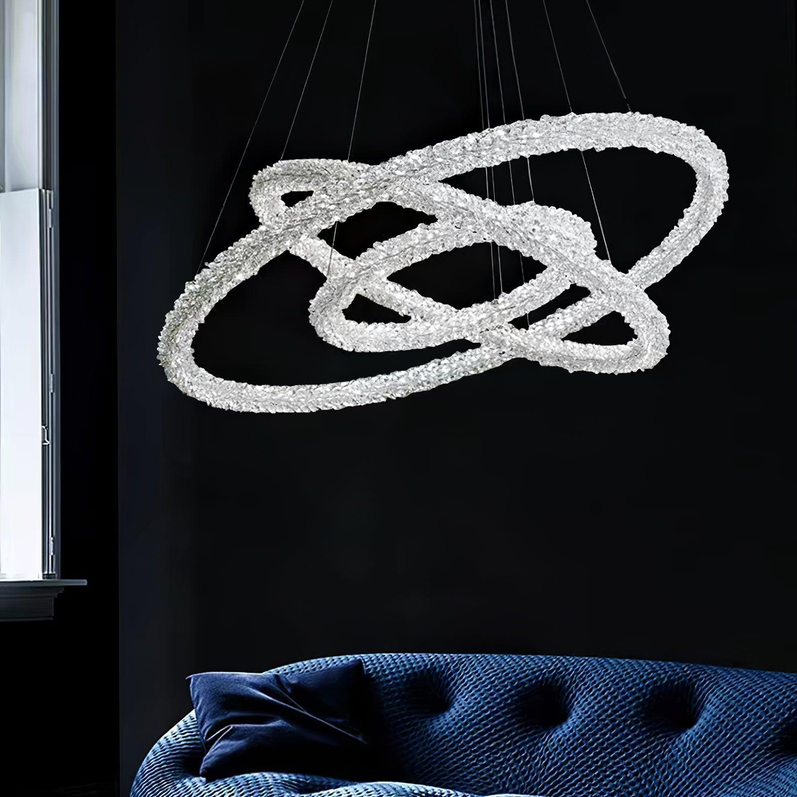 Lustra Chandelier Ring Crystal LED - Letslighting