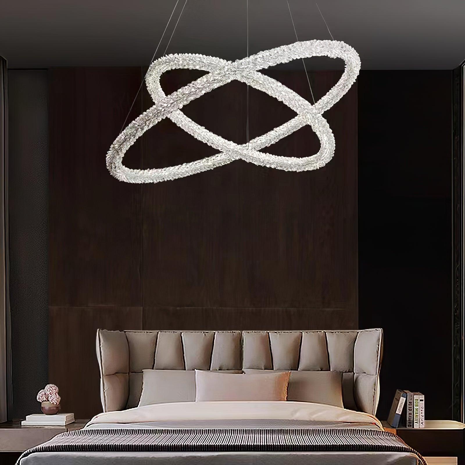 Lustra Chandelier Ring Crystal LED - Letslighting