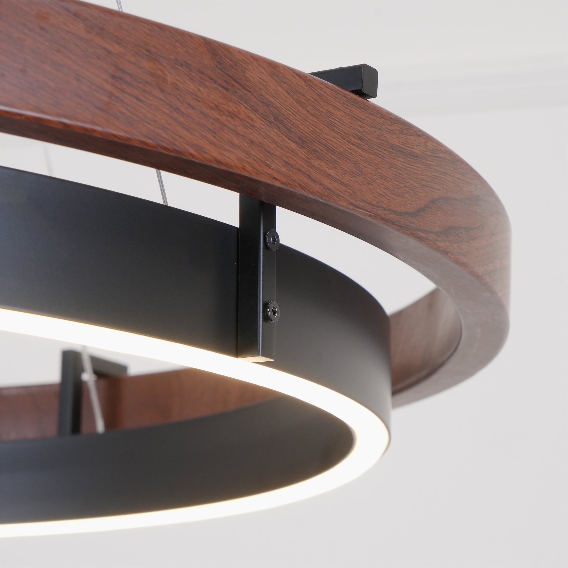 Muto Ring Wood Chandelier - Letslighting