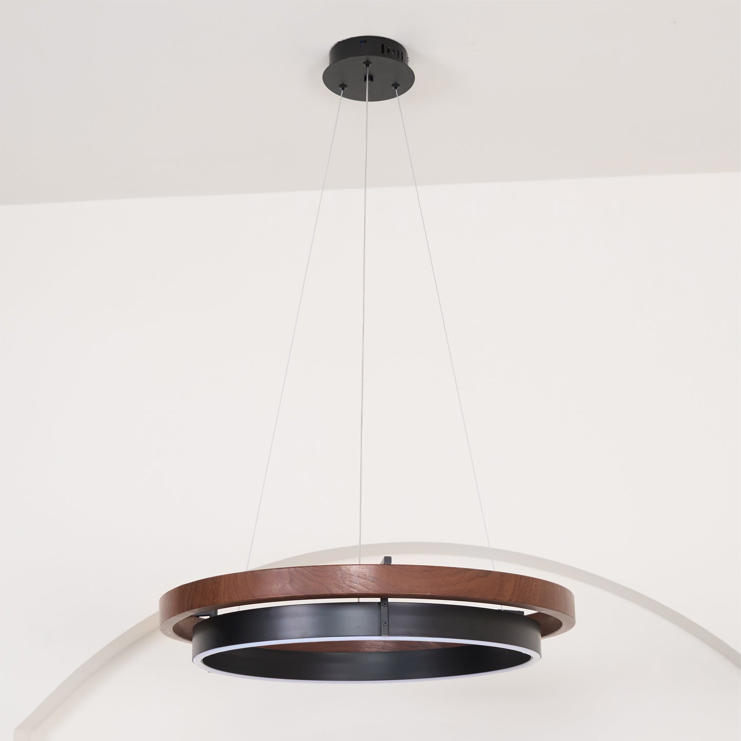 Muto Ring Wood Chandelier - Letslighting