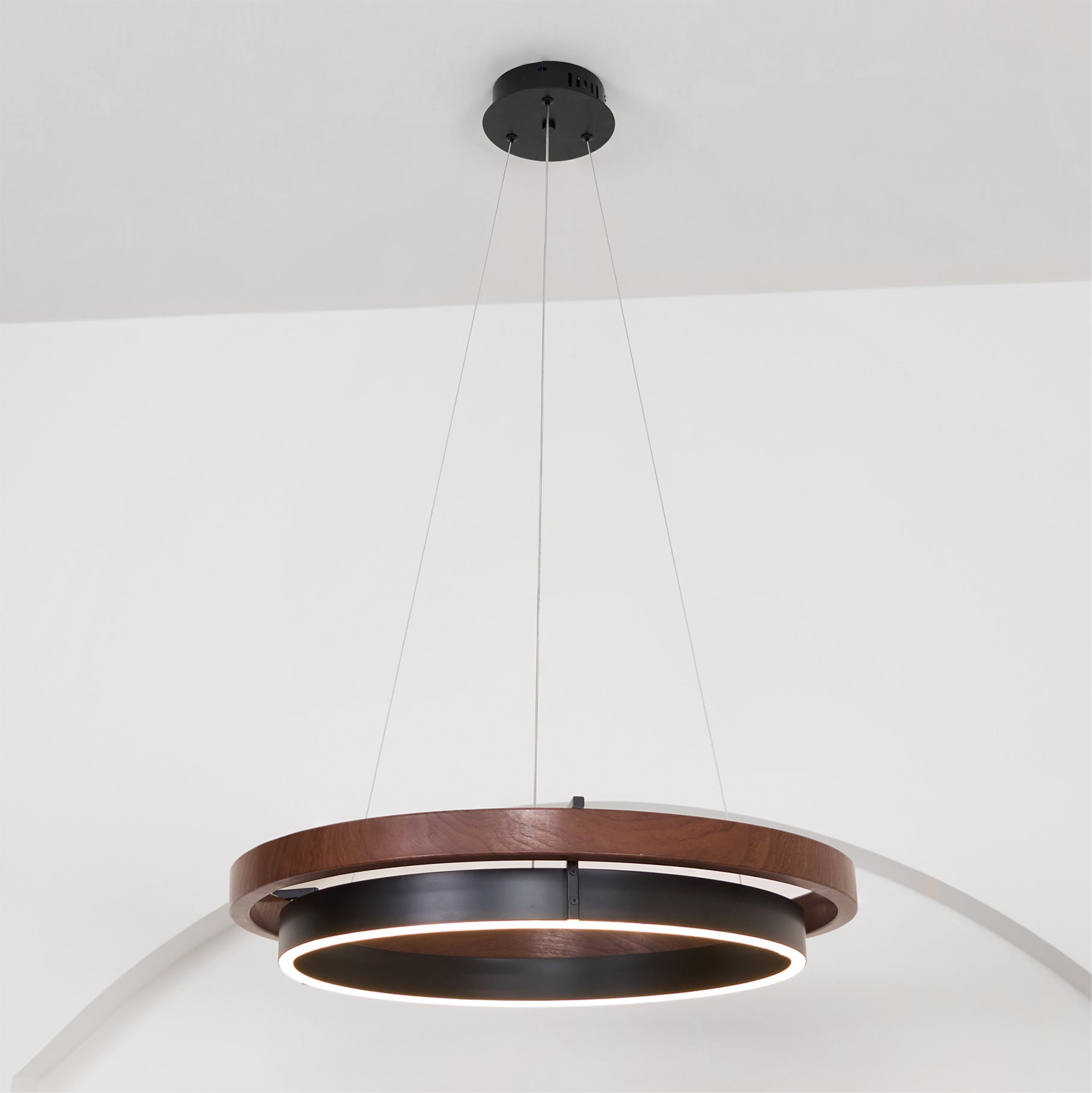 Muto Ring Wood Chandelier - Letslighting