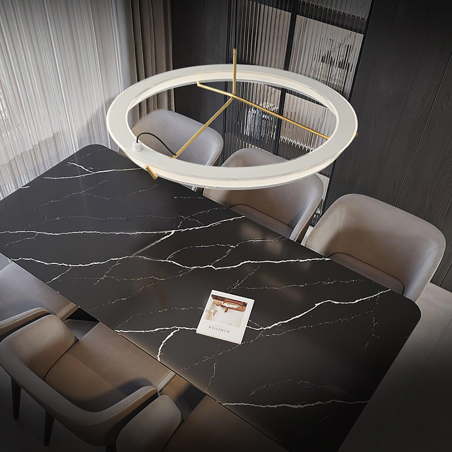 Lustra Chandelier Modern Stainless Steel Ring - Letslighting