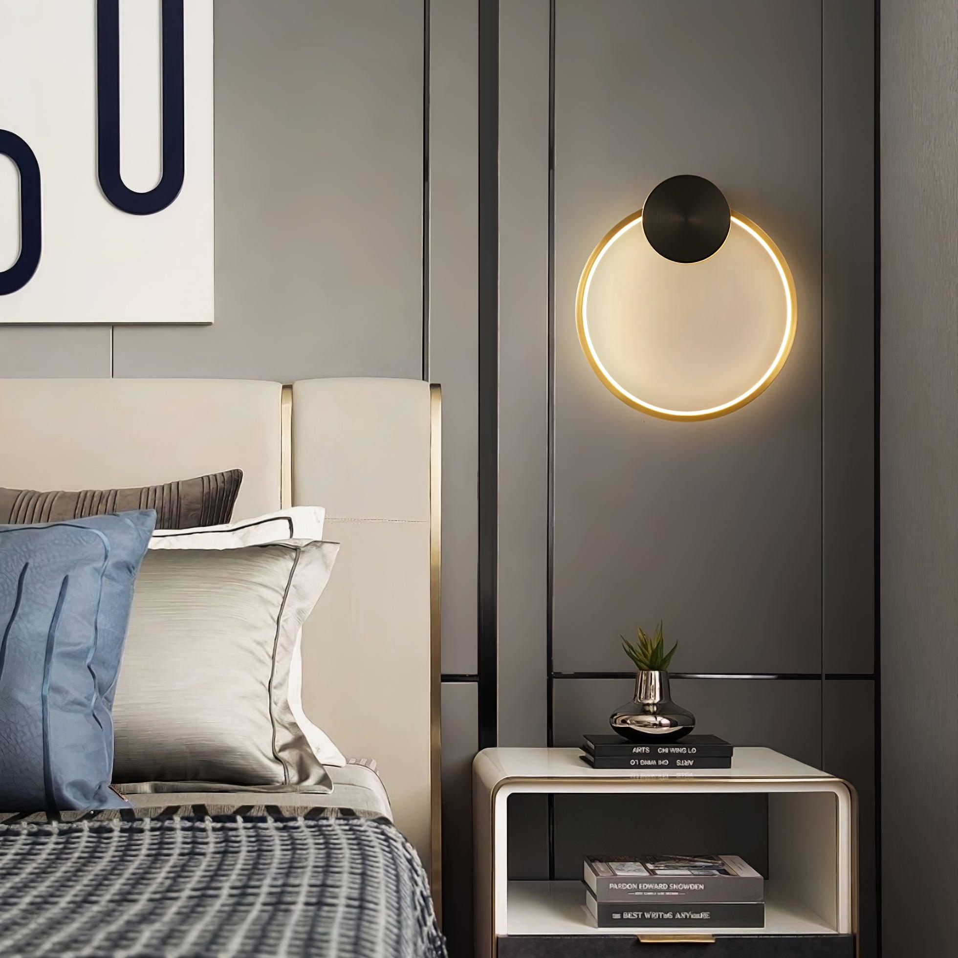 Maisie Wall Light Modern Minimalist Ring Shaped LED Brass - Letslighting