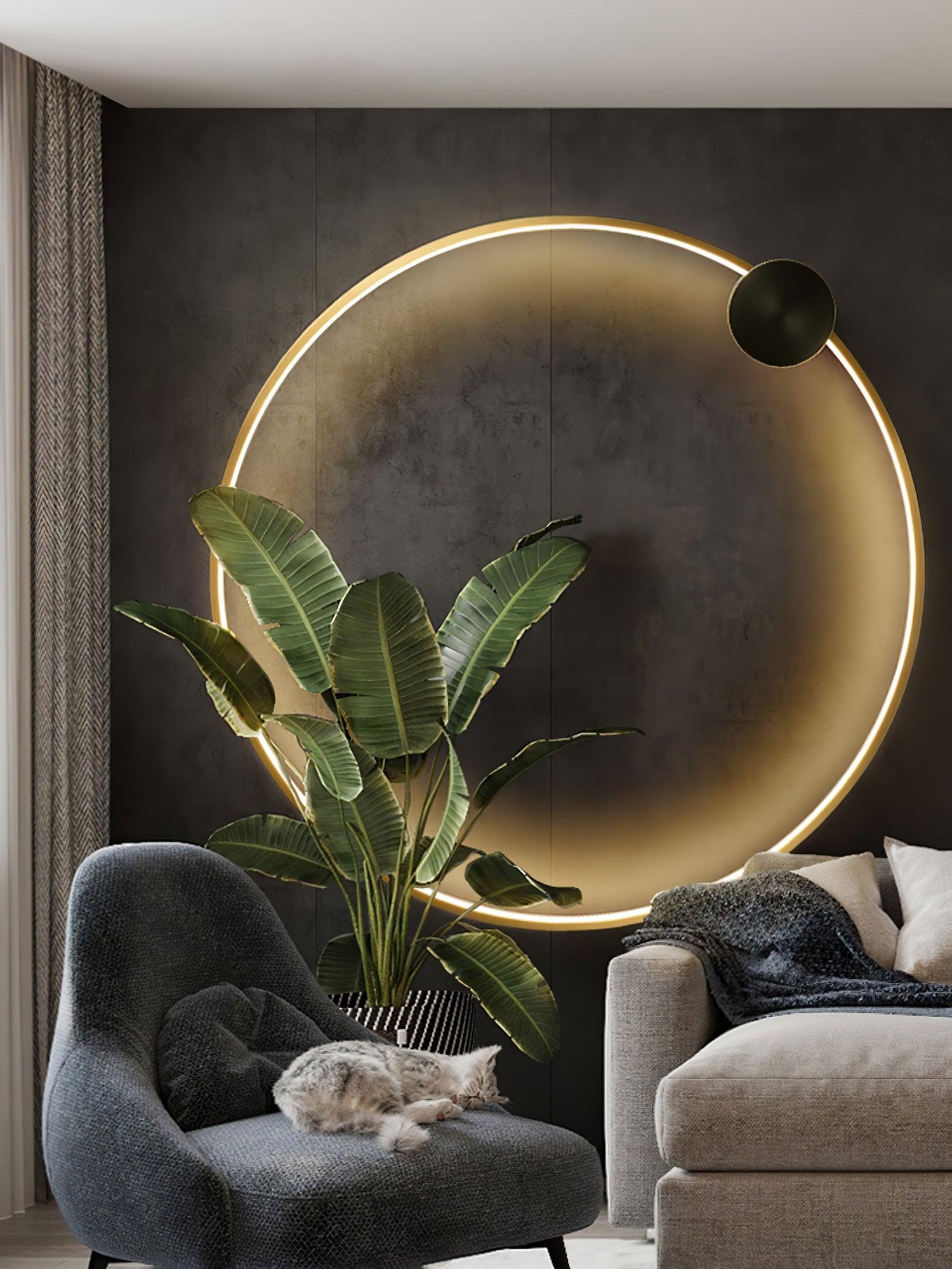 Maisie Wall Light Modern Minimalist Ring Shaped LED Brass - Letslighting