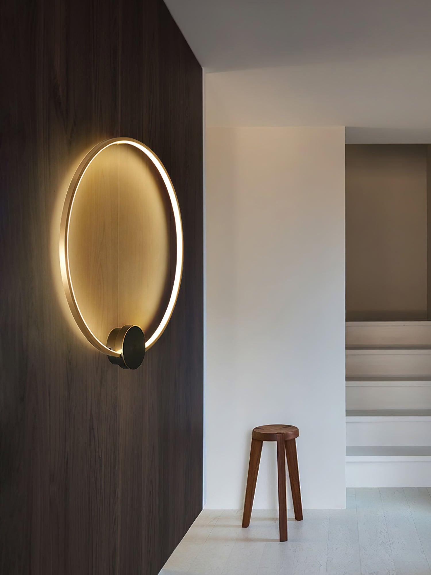 Maisie Wall Light Modern Minimalist Ring Shaped LED Brass - Letslighting