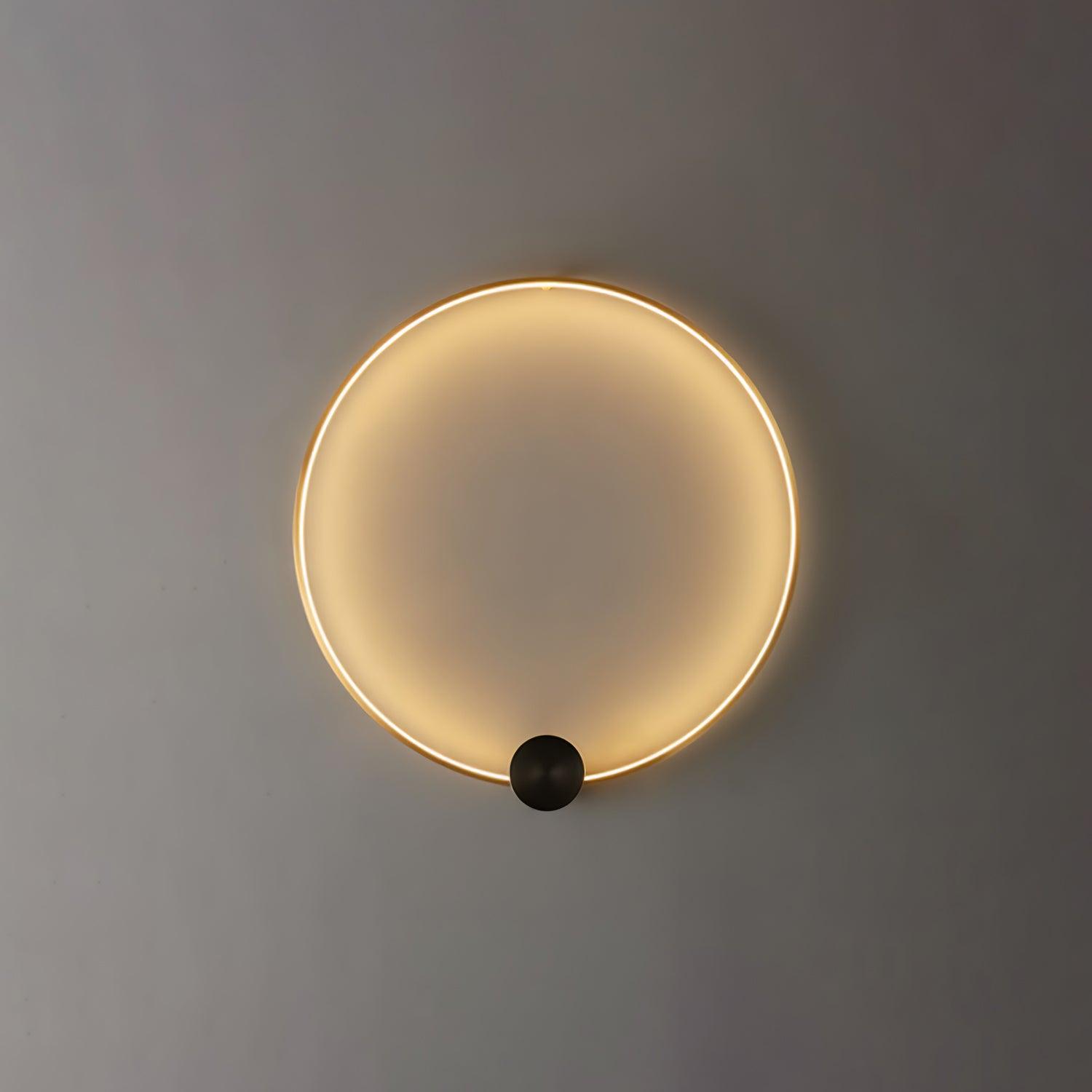Maisie Wall Light Modern Minimalist Ring Shaped LED Brass - Letslighting