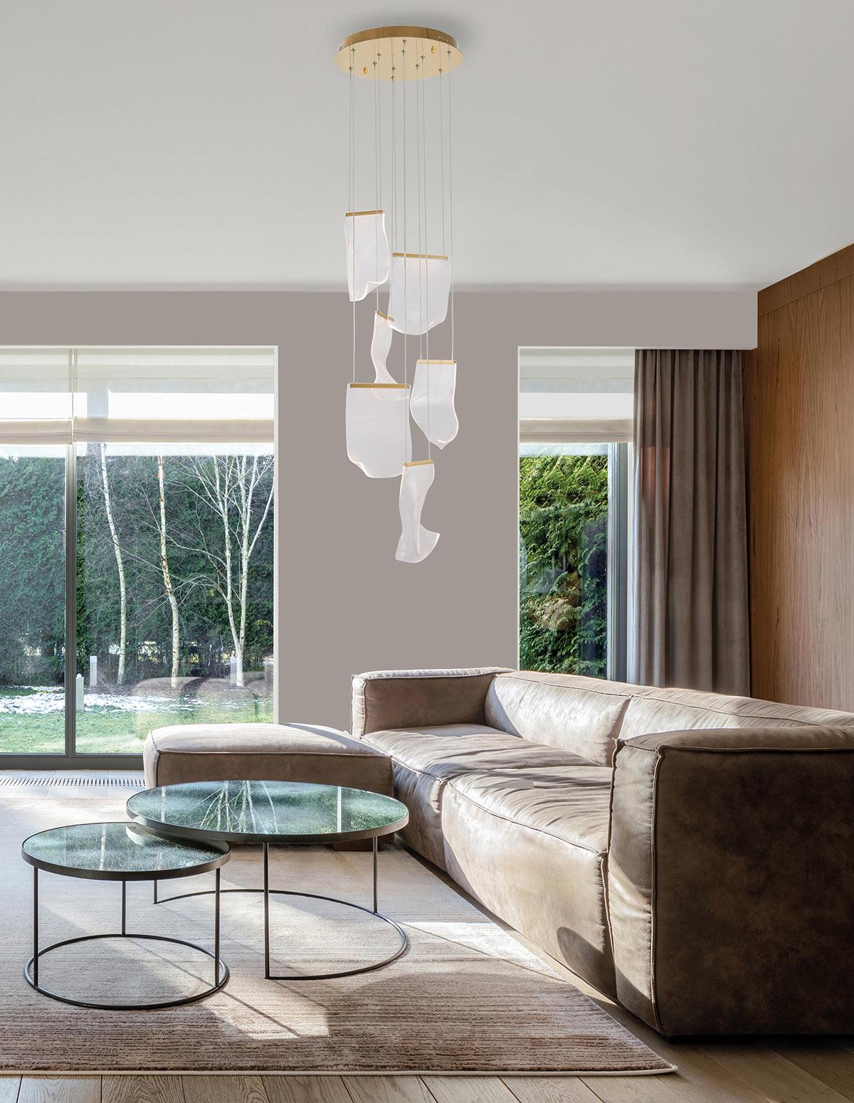 Lustra Chandelier Acrylic LED Abstract Floating - Letslighting