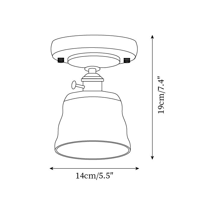 Elano Glass Ceiling Light - Letslighting