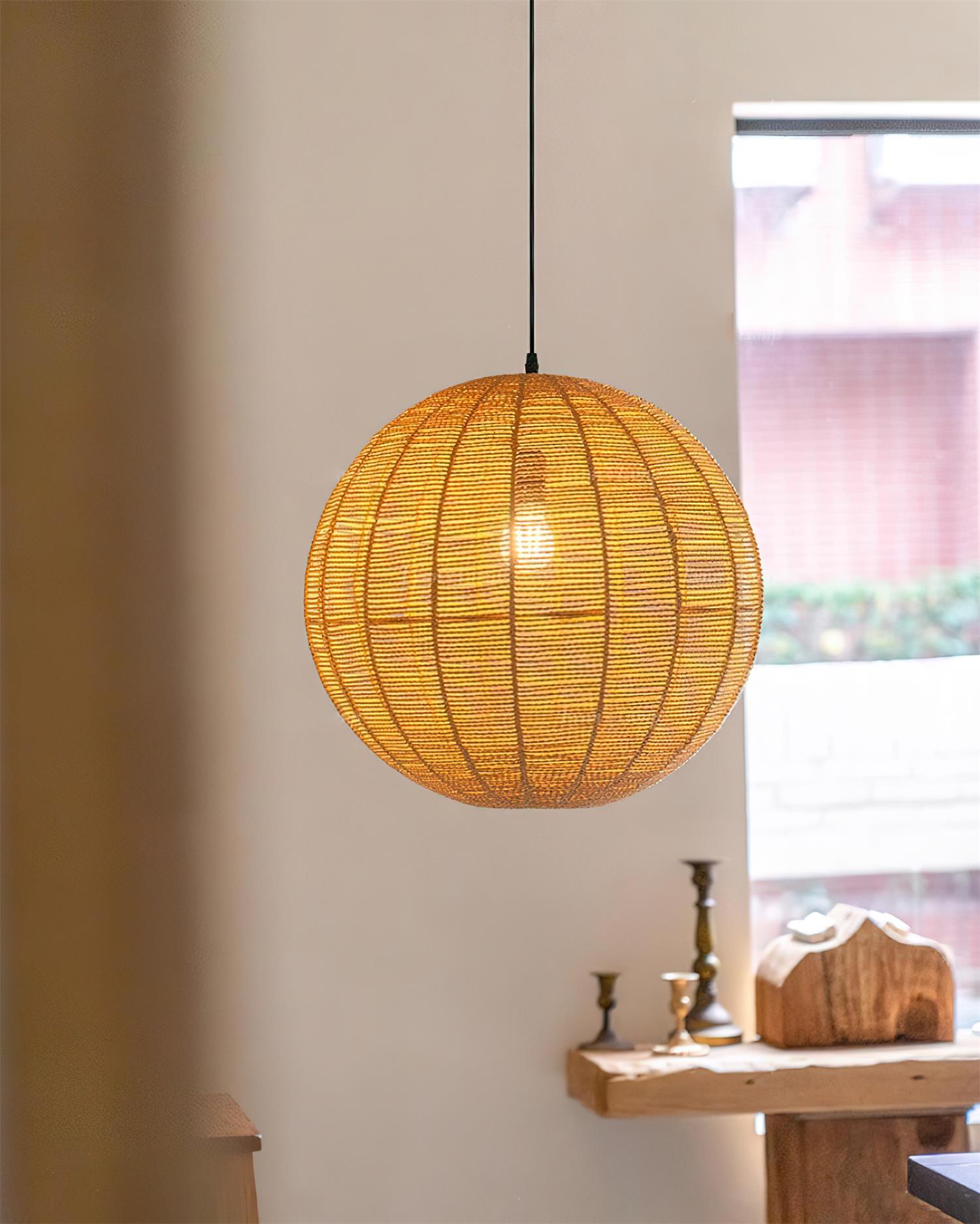 Sola Pendant Light Rattan - Letslighting