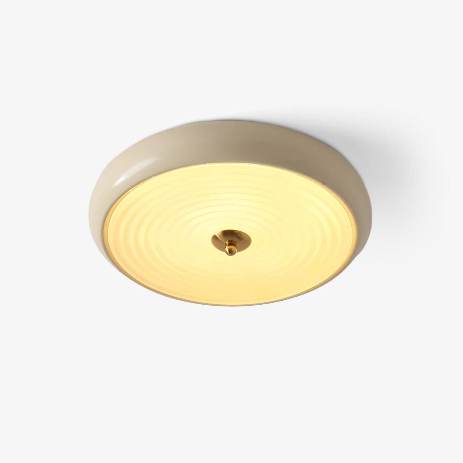 Utheara Modern Minimalist Ripple Cream Glass Ceiling Lamp - Letslighting