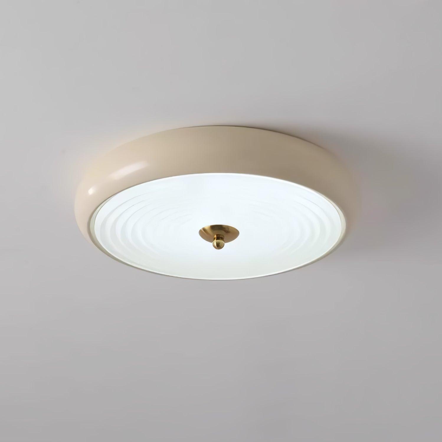 Utheara Modern Minimalist Ripple Cream Glass Ceiling Lamp - Letslighting
