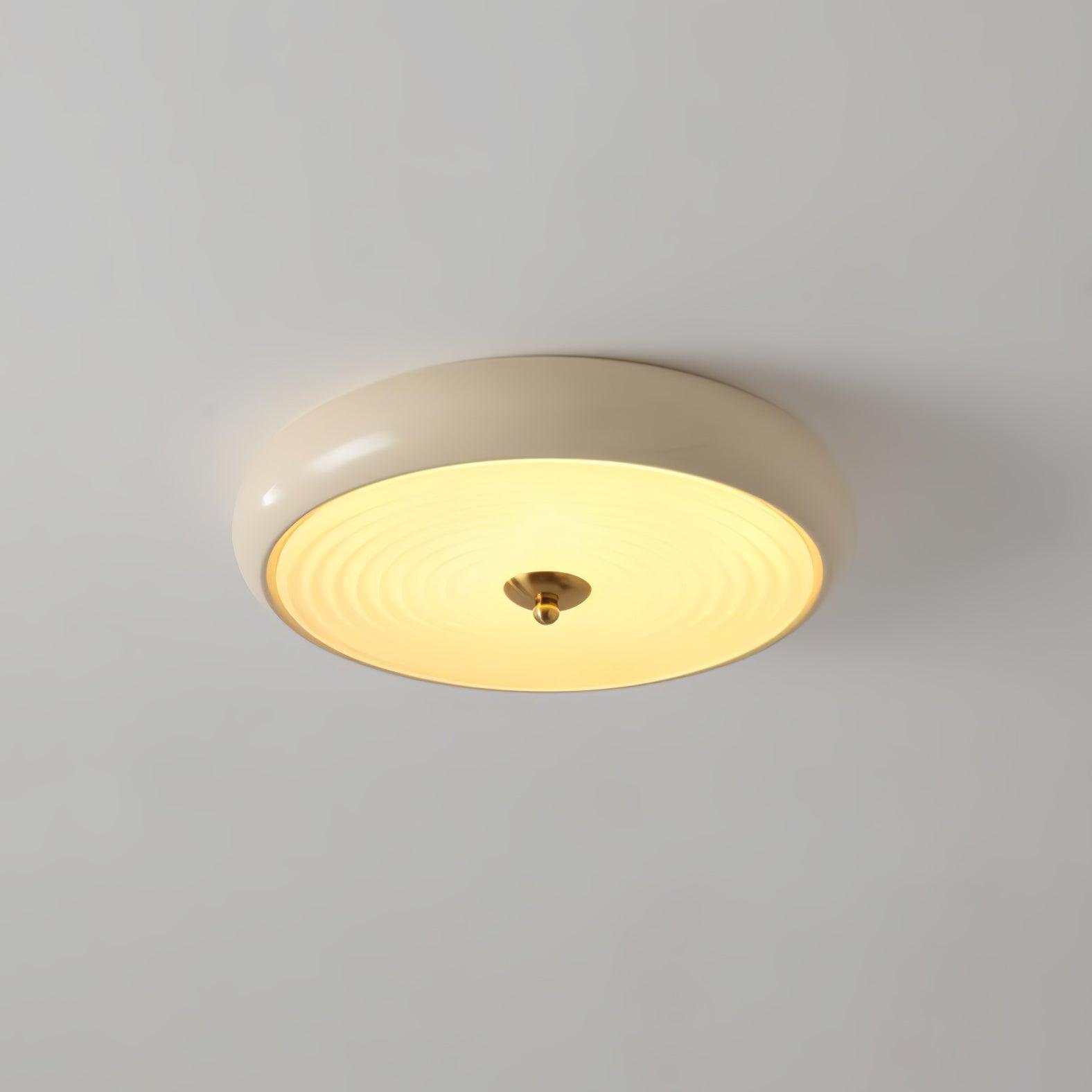 Utheara Modern Minimalist Ripple Cream Glass Ceiling Lamp - Letslighting