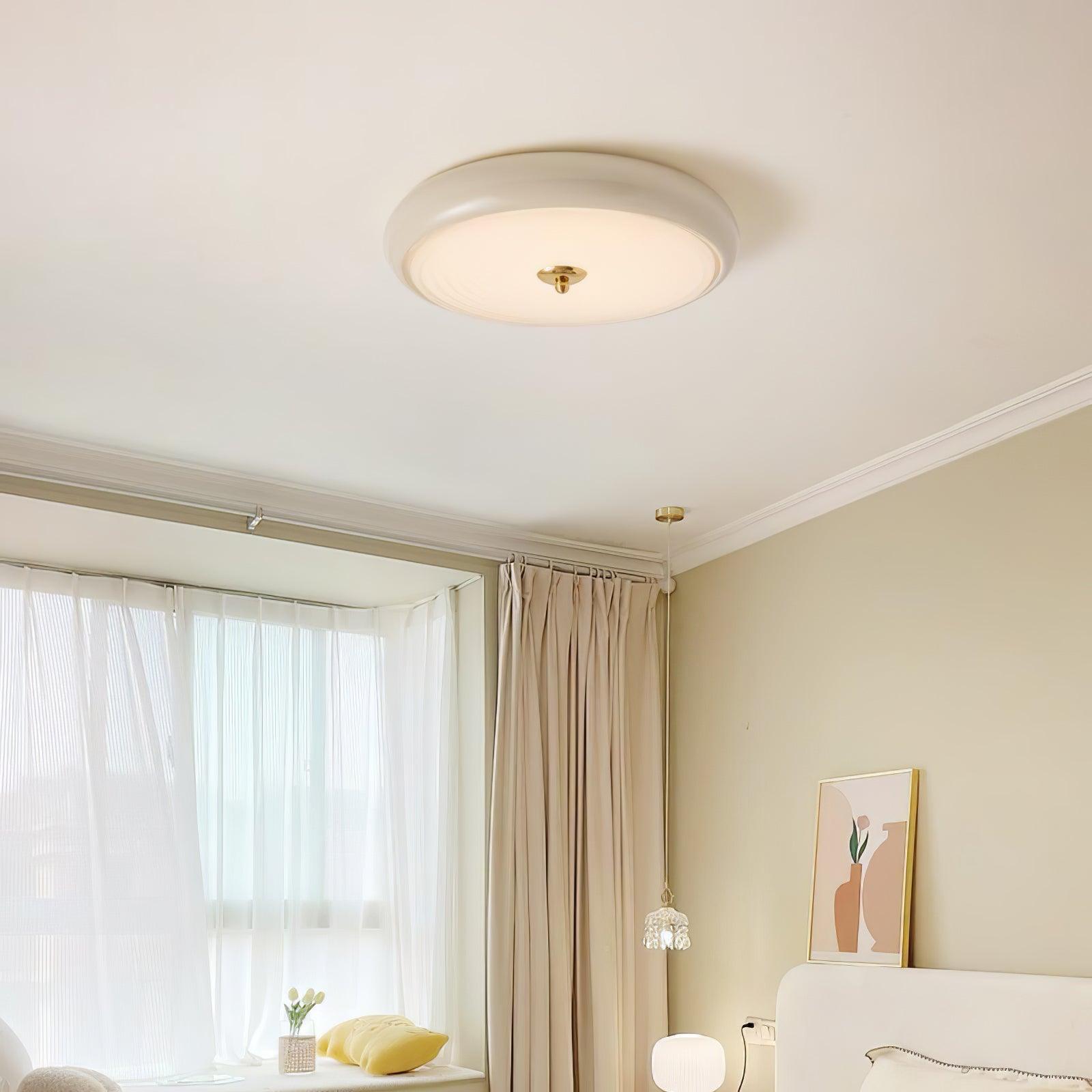 Utheara Modern Minimalist Ripple Cream Glass Ceiling Lamp - Letslighting