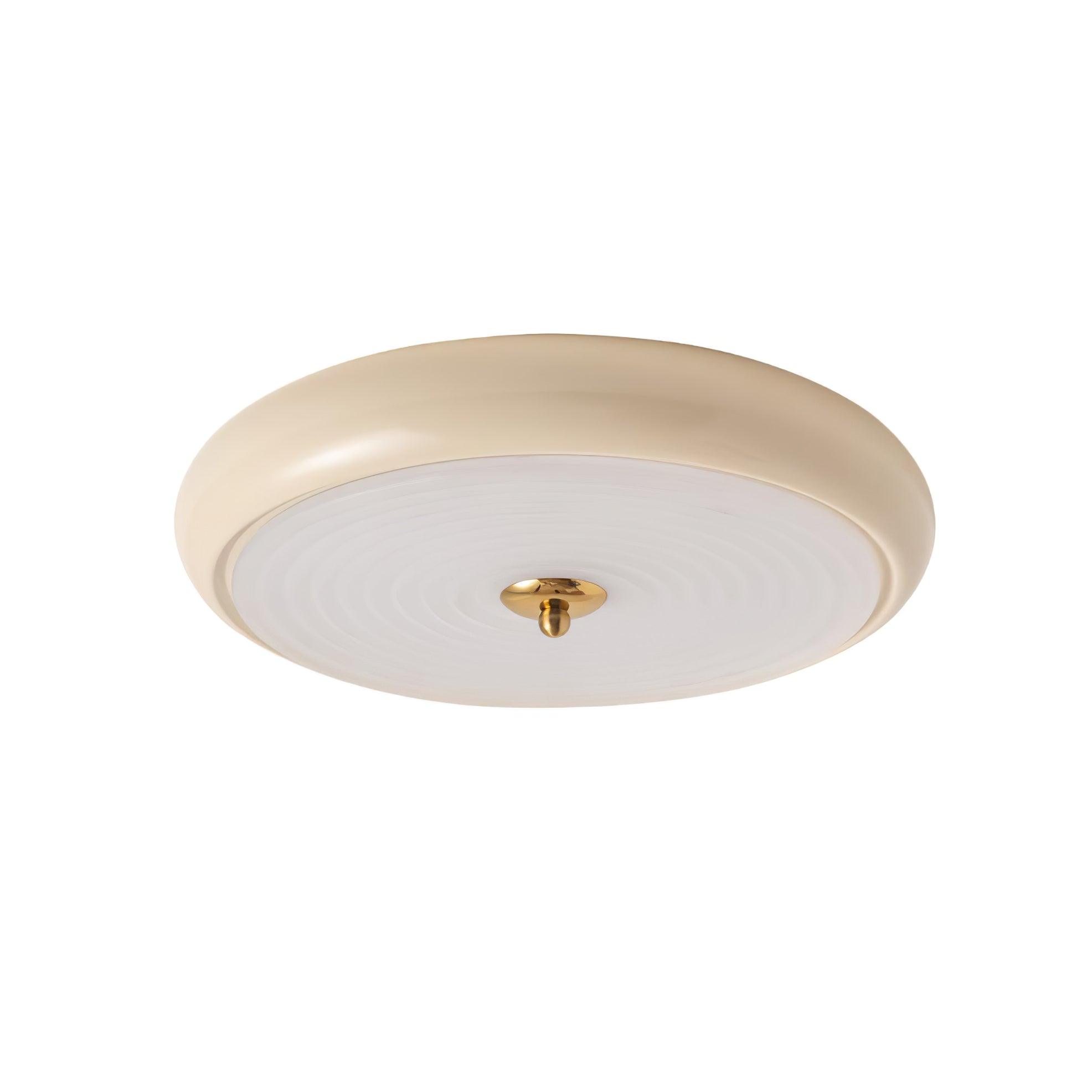 Utheara Modern Minimalist Ripple Cream Glass Ceiling Lamp - Letslighting