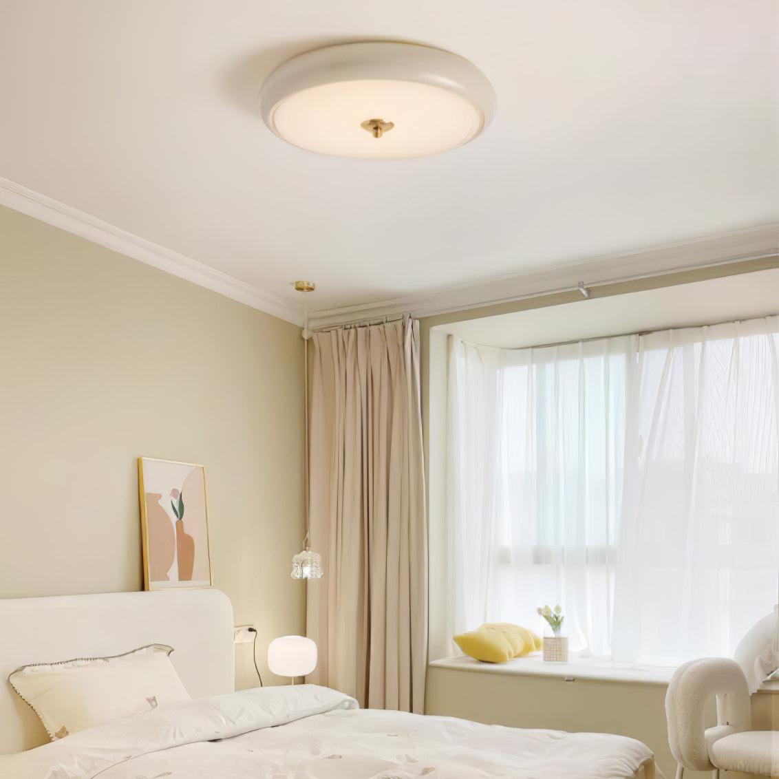 Utheara Modern Minimalist Ripple Cream Glass Ceiling Lamp - Letslighting