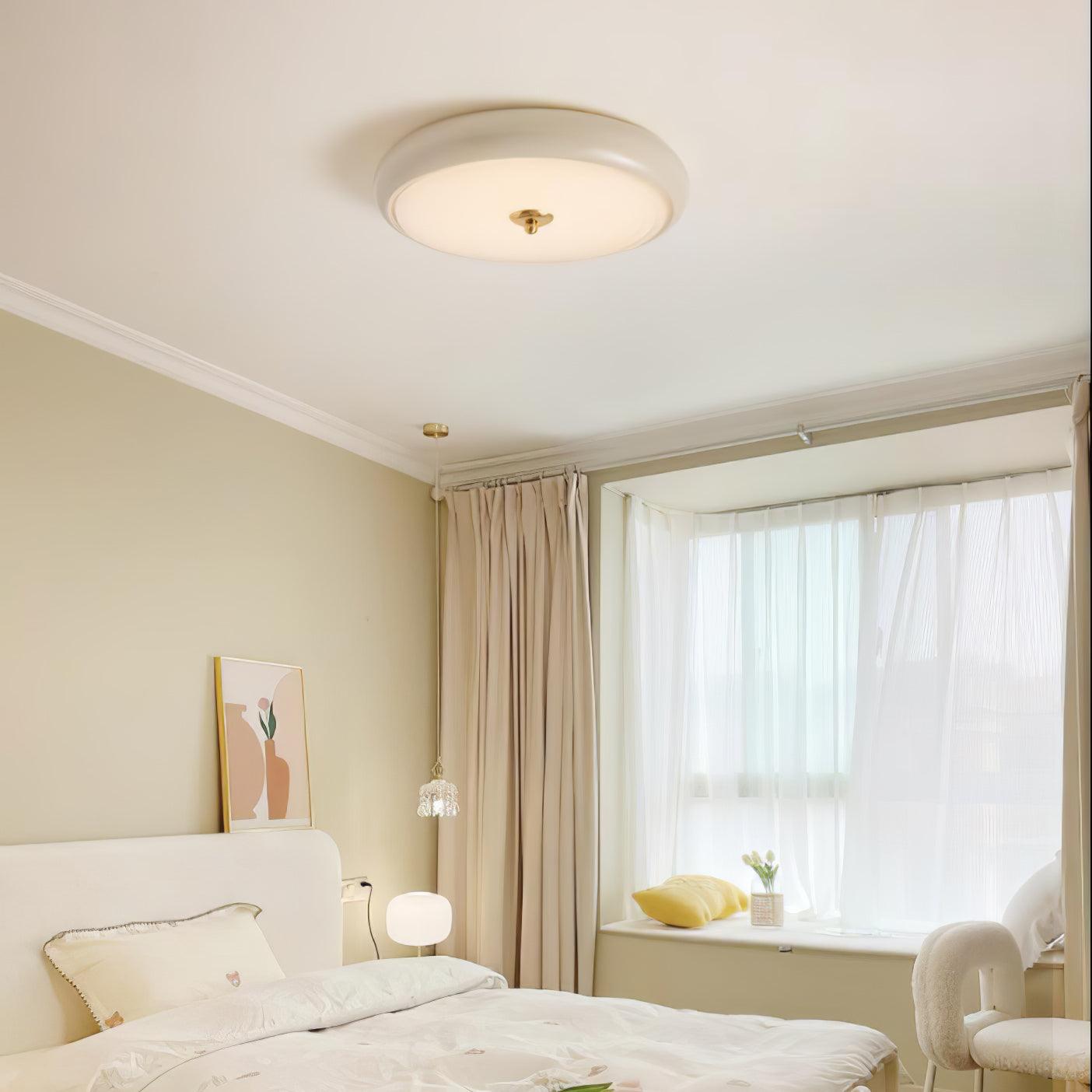 Utheara Modern Minimalist Ripple Cream Glass Ceiling Lamp - Letslighting