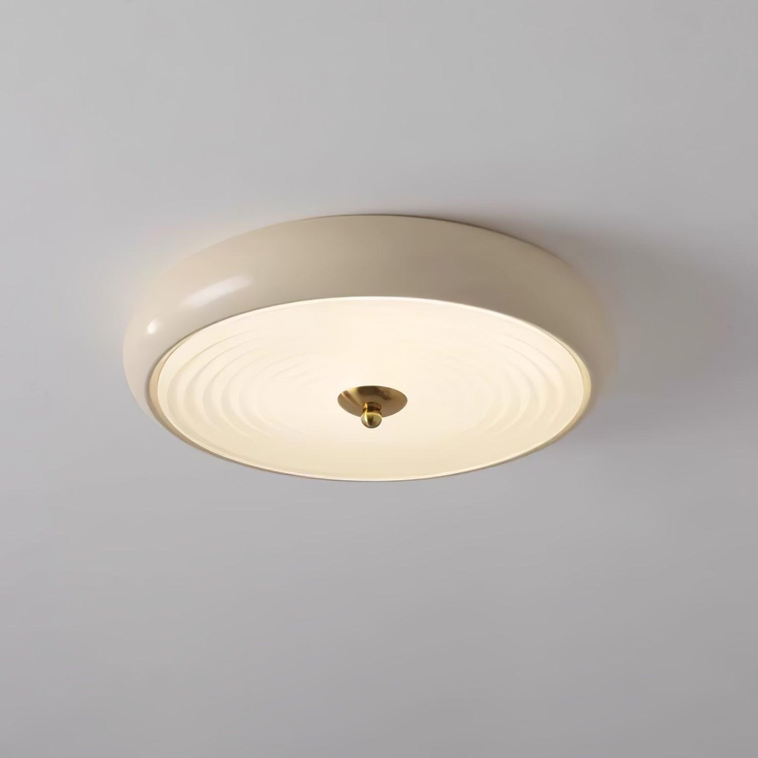 Utheara Modern Minimalist Ripple Cream Glass Ceiling Lamp - Letslighting