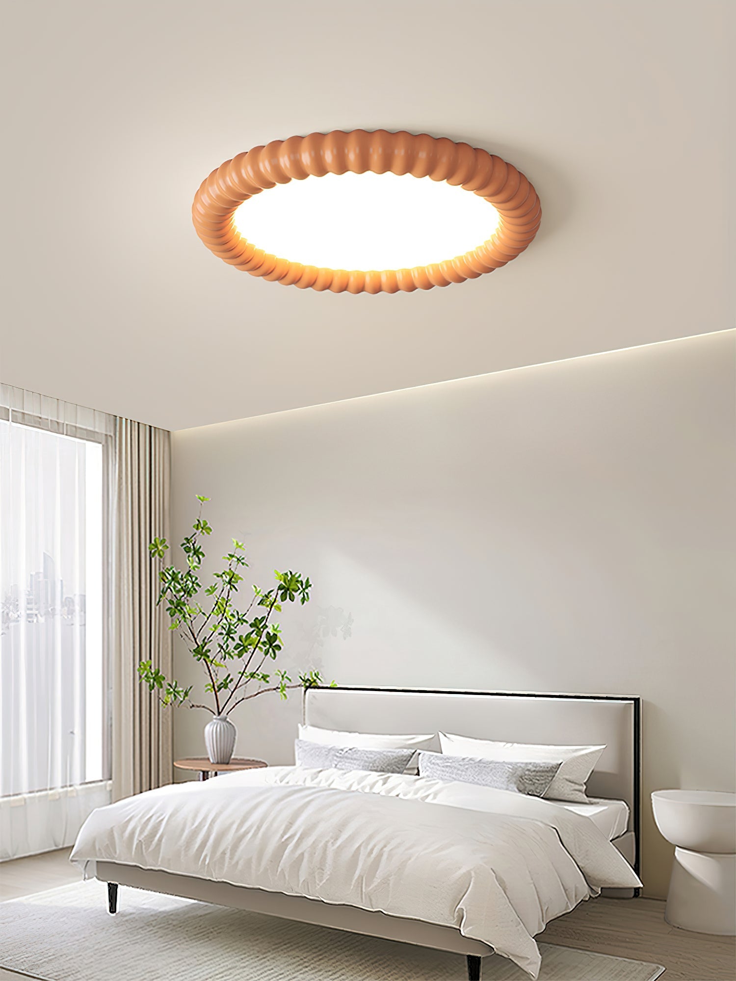 Ulire Nordic Art Ripple Resin Ceiling Light - Letslighting