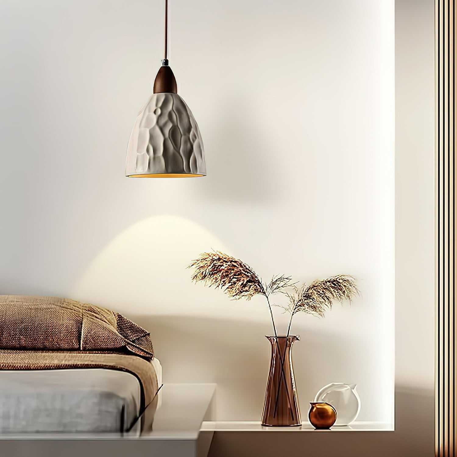 Osilora Premium Nordic Art Ripple Wood Pendant Light - Letslighting