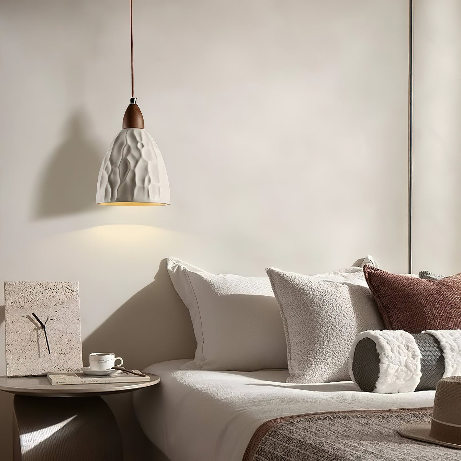 Osilora Premium Nordic Art Ripple Wood Pendant Light - Letslighting