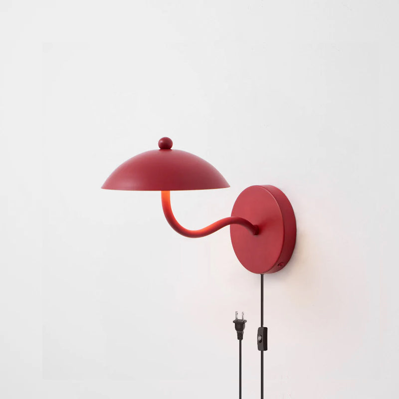 Aria Black Curved Arm Wall Lamp Plug-in - Letslighting