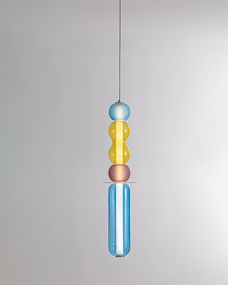 Lustra Pendant Lamp Colored Glass Modern - Letslighting