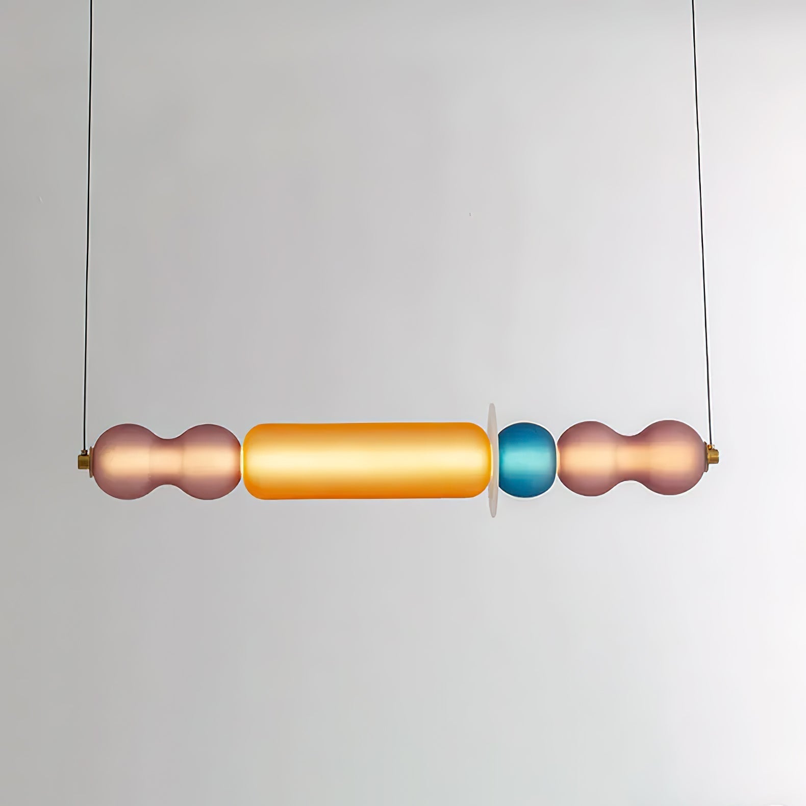 Lustra Pendant Lamp Colored Glass Modern - Letslighting