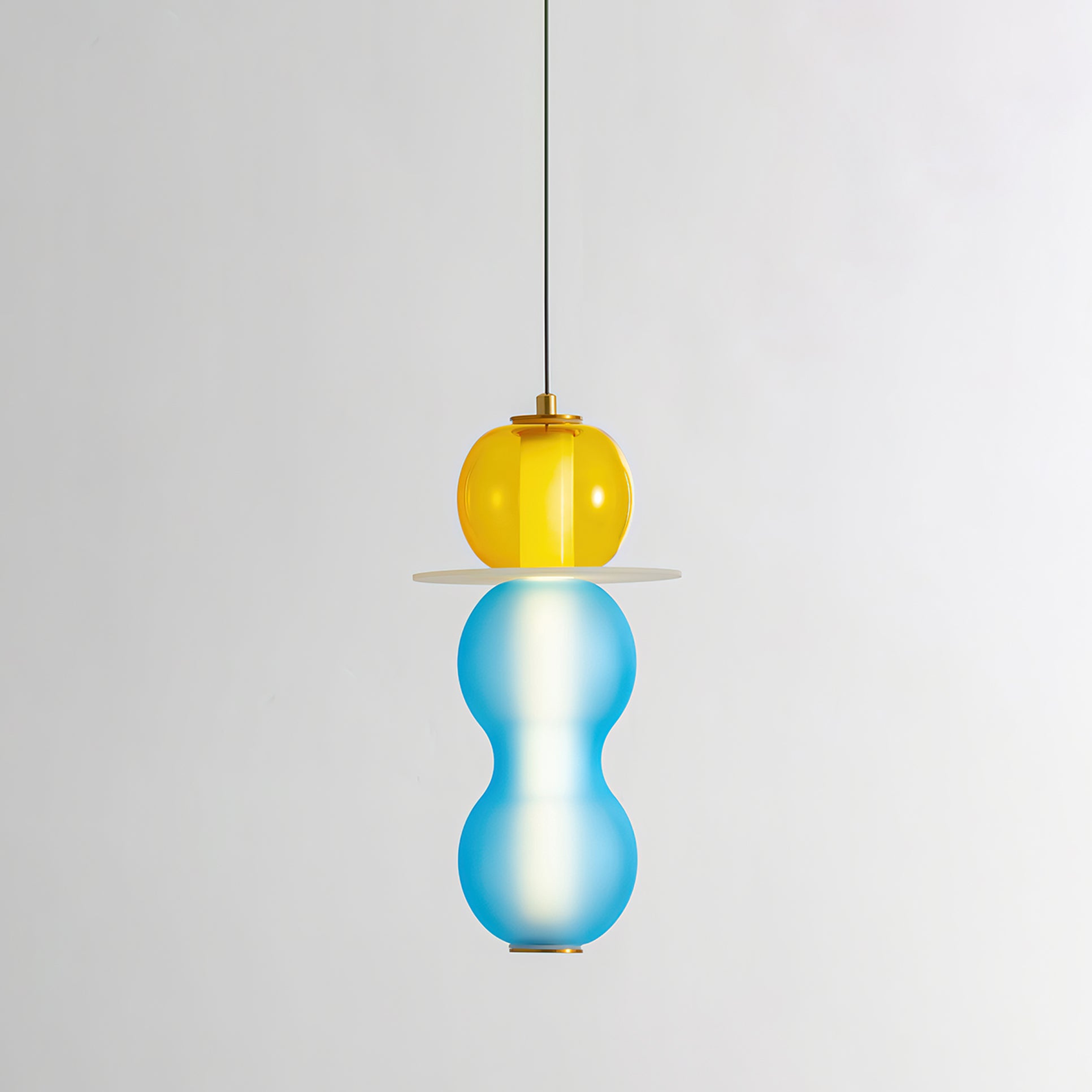 Lustra Pendant Lamp Colored Glass Modern - Letslighting