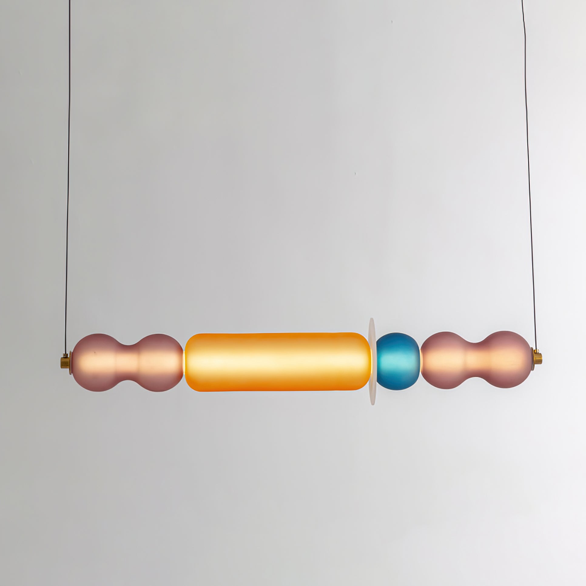 Lustra Pendant Lamp Colored Glass Modern - Letslighting