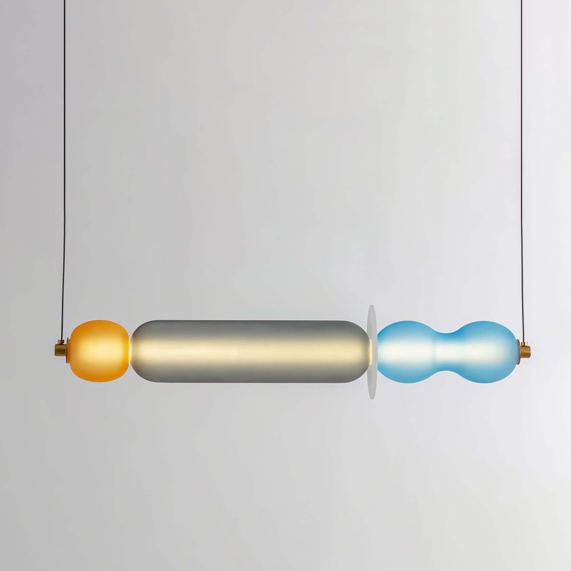 Lustra Pendant Lamp Colored Glass Modern - Letslighting
