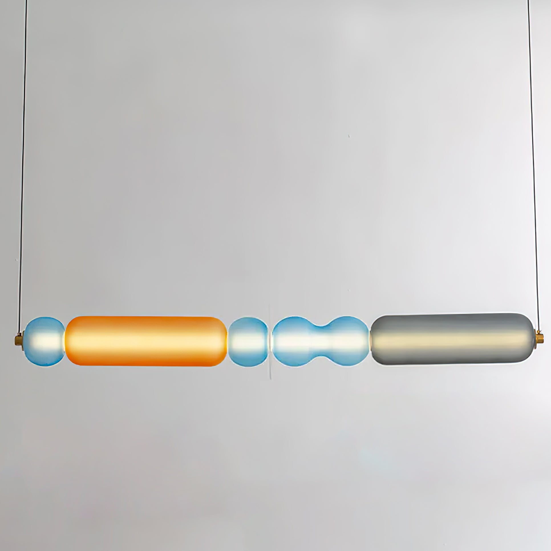 Lustra Pendant Lamp Colored Glass Modern - Letslighting